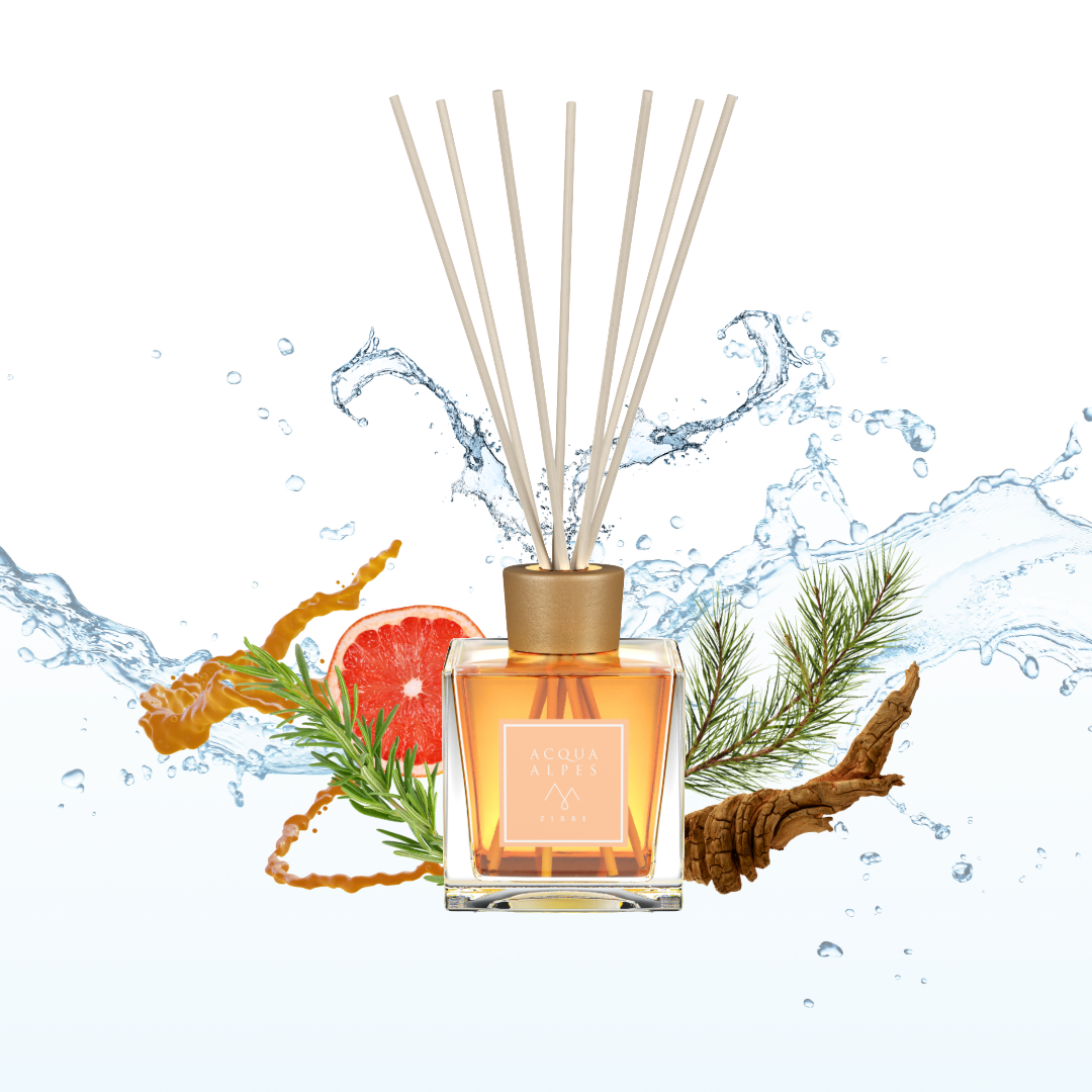 Duftnoten Raumduft Zirbe: Zirbe, Rosmarin, Grapefruit, Amber, Moschus